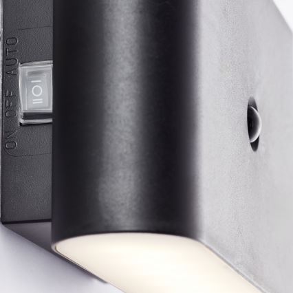 Brilliant - LED Buiten oplaadbaar wandlamp met sensor XINO LED/3W/5V IP44 zwart