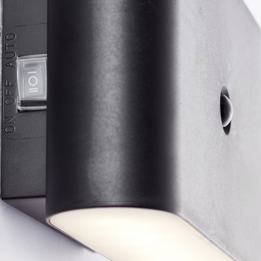 Brilliant - LED Buiten oplaadbaar wandlamp met sensor XINO LED/3W/5V IP44 zwart