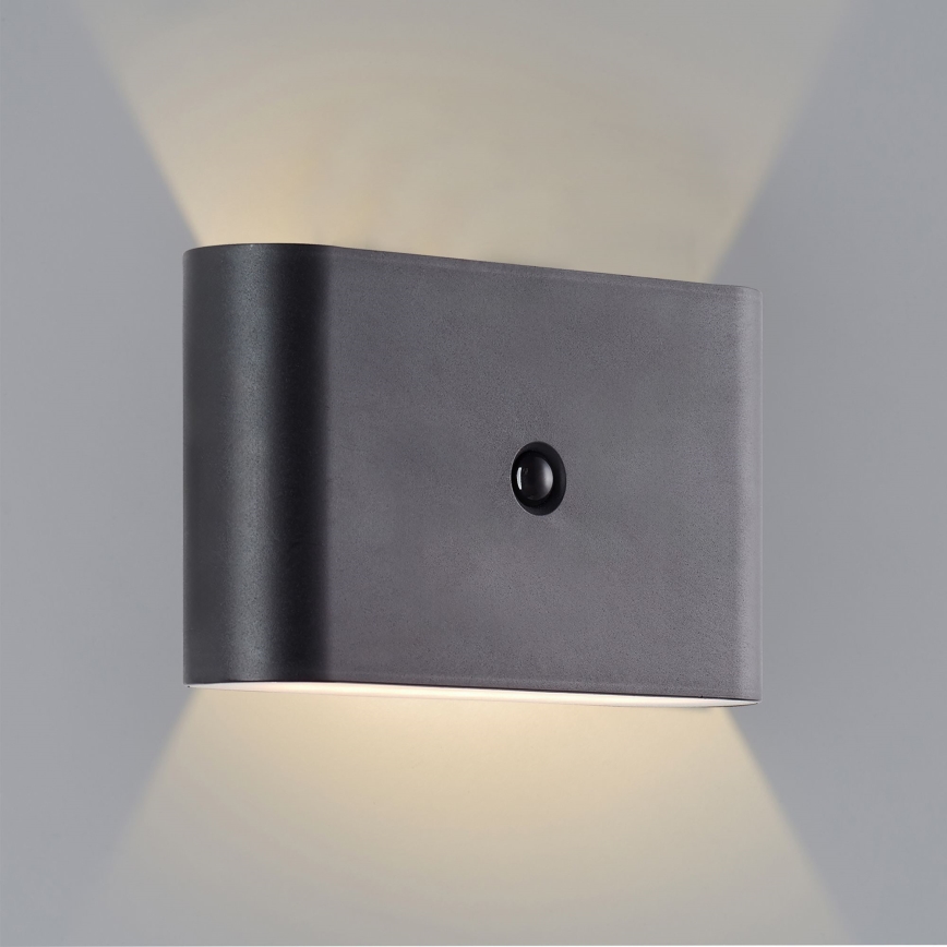 Brilliant - LED Buiten oplaadbaar wandlamp met sensor XINO LED/3W/5V IP44 zwart