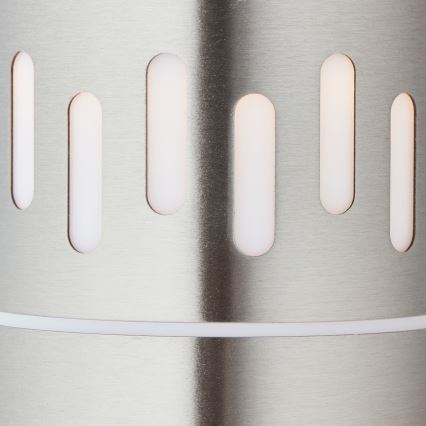Brilliant - LED Buitenlamp met een sensor LEIGH LED/0,9W/230V + 1xE27/11W 80 cm IP44 glanzend chroom