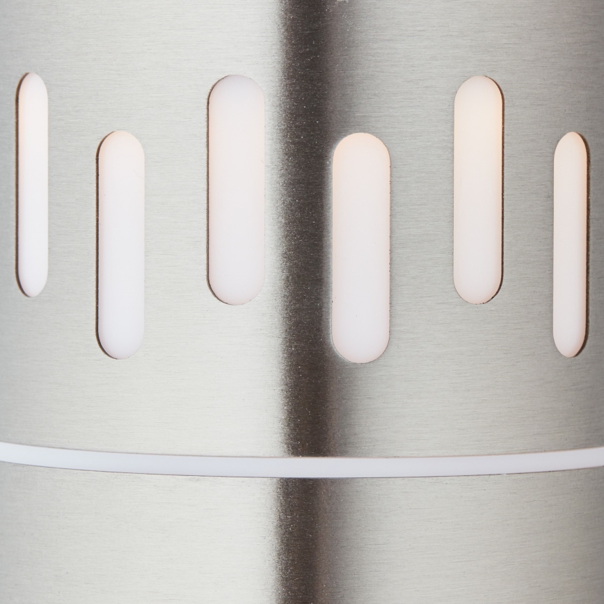Brilliant - LED Buitenlamp met een sensor LEIGH LED/0,9W/230V + 1xE27/11W 80 cm IP44 glanzend chroom