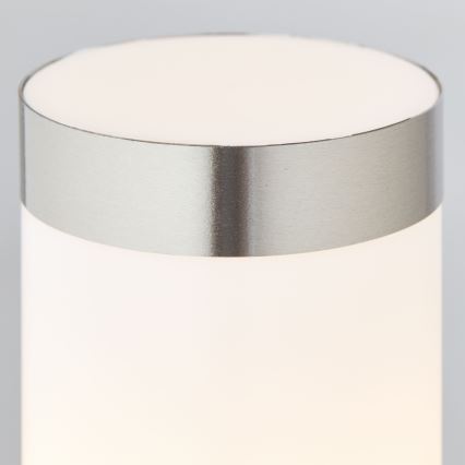 Brilliant - LED Buitenlamp met een sensor LEIGH LED/0,9W/230V + 1xE27/11W 80 cm IP44 glanzend chroom