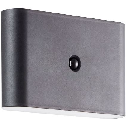 Brilliant - LED Buitenwandlamp met sensor, oplaadbaar XINO LED/3W/5V 3600 mAh IP44 zwart