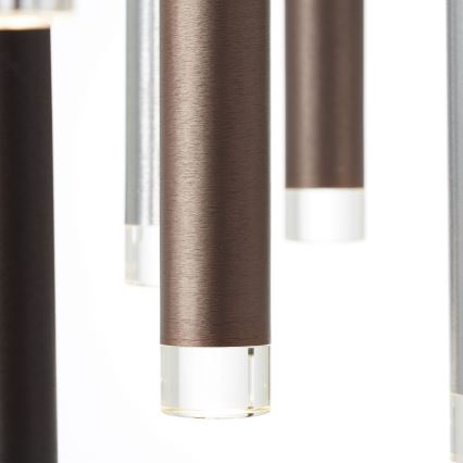 Brilliant - dimbare LED-hanglamp aan kabel CEMBALO LED/70W/230V mat chroom/zwart/bruin