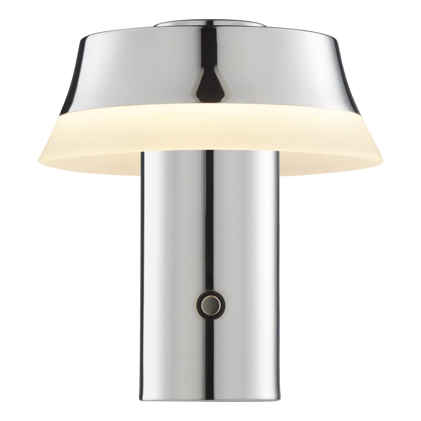 Brilliant - LED-dimbare oplaadbare tafellamp KINICH met aanraakbediening LED/2,5W/5V 2700K 2600 mAh glanzend chroom