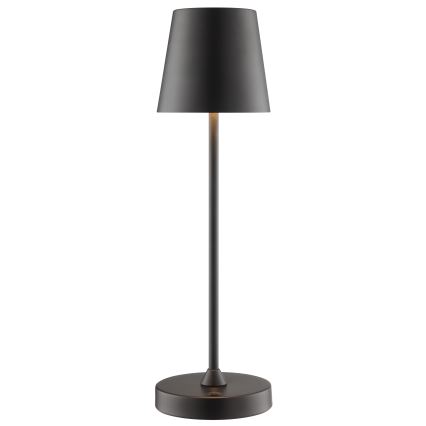 Brilliant - ELORA LED oplaadbare dimbare tafellamp voor buiten met aanraakbediening, 2,5W/5V, 2700K, 2600 mAh, IP44, zwart