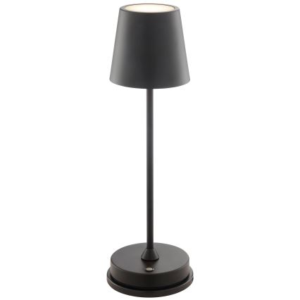 Brilliant - ELORA LED oplaadbare dimbare tafellamp voor buiten met aanraakbediening, 2,5W/5V, 2700K, 2600 mAh, IP44, zwart