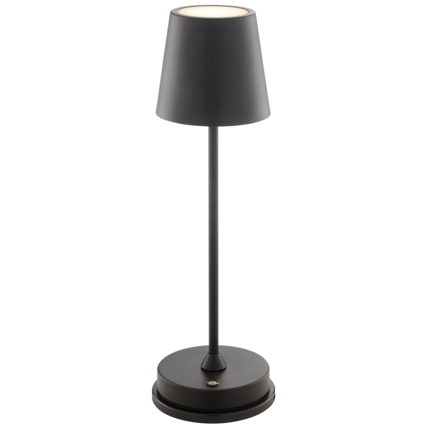 Brilliant - ELORA LED oplaadbare dimbare tafellamp voor buiten met aanraakbediening, 2,5W/5V, 2700K, 2600 mAh, IP44, zwart