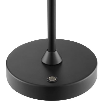 Brilliant - ELORA LED oplaadbare dimbare tafellamp voor buiten met aanraakbediening, 2,5W/5V, 2700K, 2600 mAh, IP44, zwart