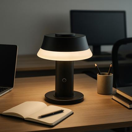 Brilliant - Dimbare oplaadbare tafellamp met aanraakbediening KINICH LED/2,5W/5V 2700K 2600 mAh zwart