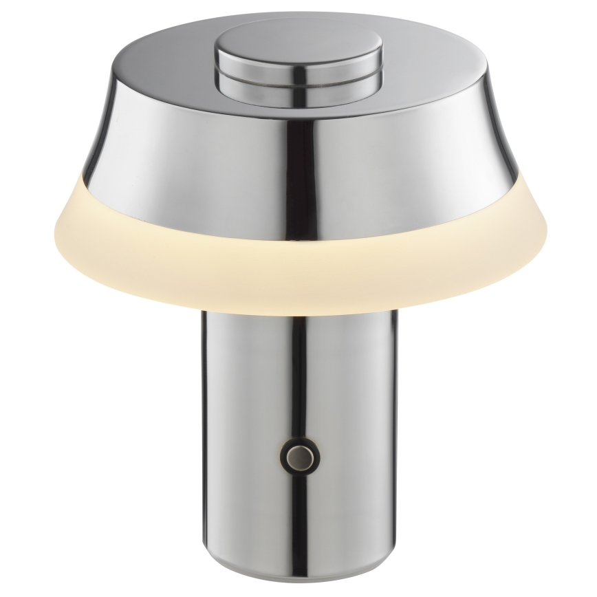 Brilliant - LED-dimbare oplaadbare tafellamp KINICH met aanraakbediening LED/2,5W/5V 2700K 2600 mAh glanzend chroom