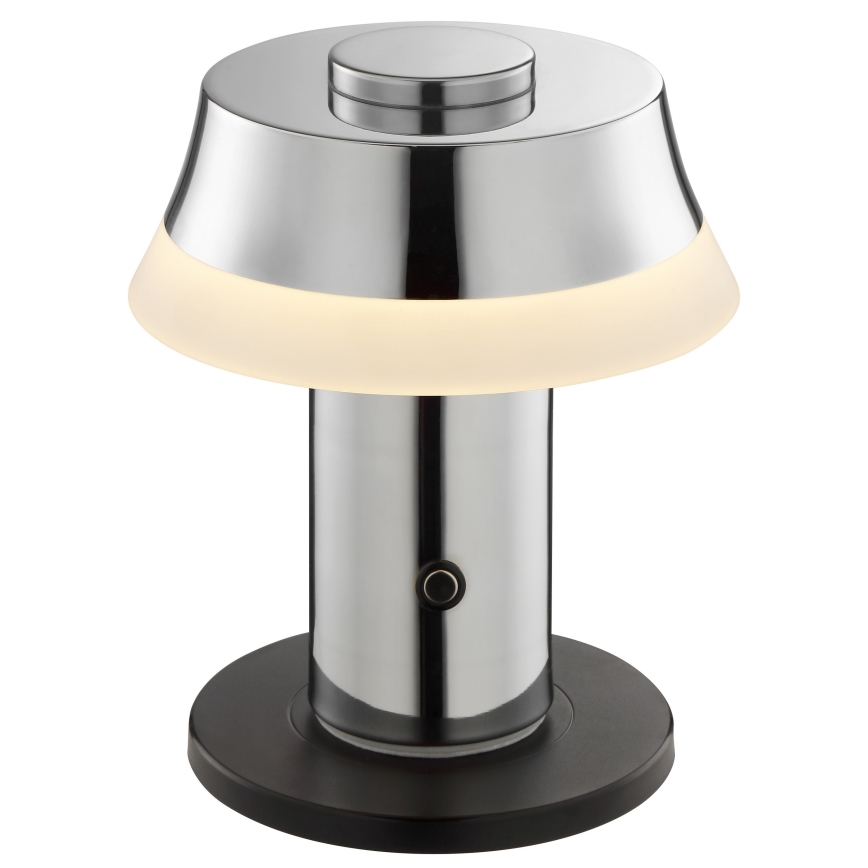 Brilliant - LED-dimbare oplaadbare tafellamp KINICH met aanraakbediening LED/2,5W/5V 2700K 2600 mAh glanzend chroom