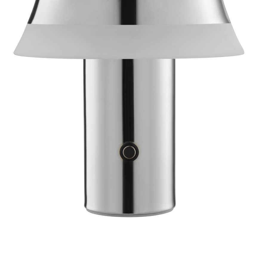 Brilliant - LED-dimbare oplaadbare tafellamp KINICH met aanraakbediening LED/2,5W/5V 2700K 2600 mAh glanzend chroom
