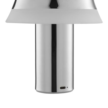 Brilliant - LED-dimbare oplaadbare tafellamp KINICH met aanraakbediening LED/2,5W/5V 2700K 2600 mAh glanzend chroom