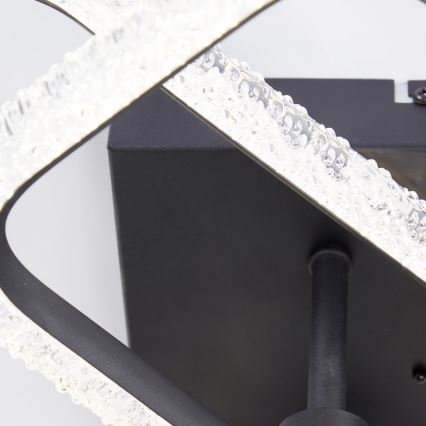 Brilliant - LED Dimbare Plafondlamp AYDIN LED/30W/230V 3000-6500K Zwart + Afstandsbediening