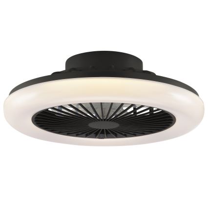 Brilliant - dimbare LED-plafondlamp met ventilator MONTERO LED/20W/230V 2700-6500K Ø 42 cm zwart + afstandsbediening