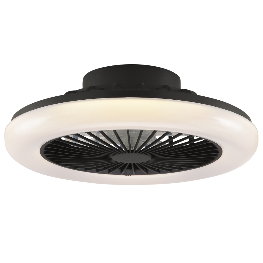 Brilliant - dimbare LED-plafondlamp met ventilator MONTERO LED/20W/230V 2700-6500K Ø 42 cm zwart + afstandsbediening