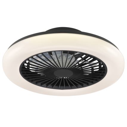 Brilliant - dimbare LED-plafondlamp met ventilator MONTERO LED/20W/230V 2700-6500K Ø 42 cm zwart + afstandsbediening