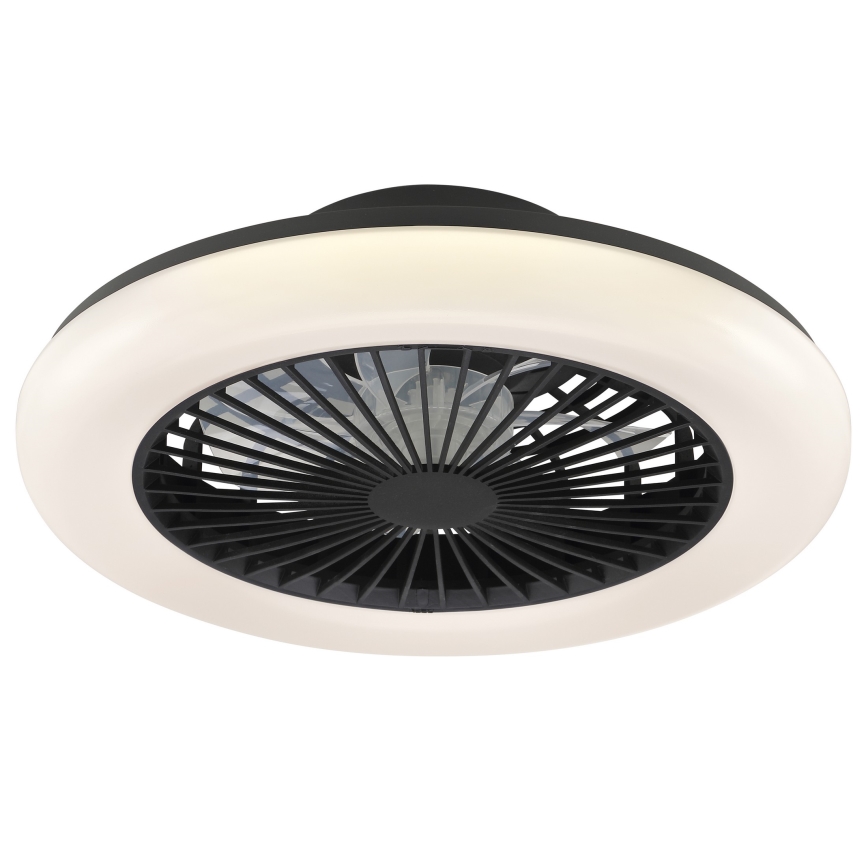 Brilliant - dimbare LED-plafondlamp met ventilator MONTERO LED/20W/230V 2700-6500K Ø 42 cm zwart + afstandsbediening