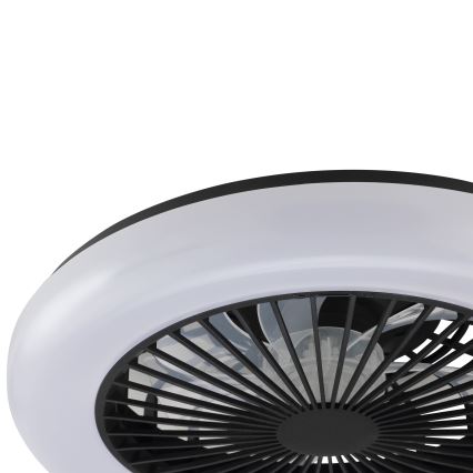 Brilliant - dimbare LED-plafondlamp met ventilator MONTERO LED/20W/230V 2700-6500K Ø 42 cm zwart + afstandsbediening