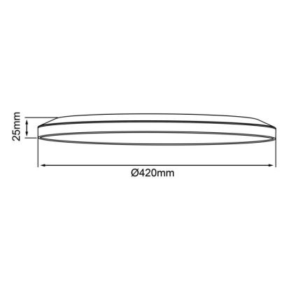 Brilliant - dimbare LED-plafondlamp SORELL LED/24W/230V 3000-6500K Ø 42 cm zwart + afstandsbediening