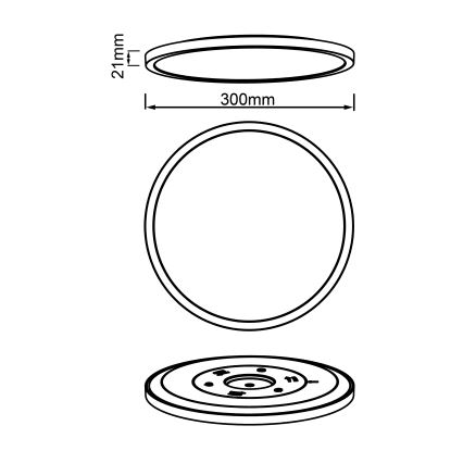 Brilliant - LED-dimbare plafondlamp TUCO LED/20W/230V Ø 29,5 cm zwart
