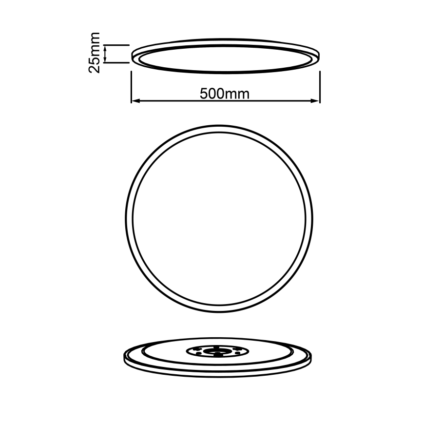 Brilliant - dimbare LED-plafondlamp TUCO LED/33W/230V 3000-6500K Ø 50 cm zwart + afstandsbediening