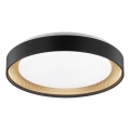 Brilliant - LED dimbare plafondlamp WALDO LED/24W/230V 3000-6500K Ø 38,5 cm zwart/goud + afstandsbediening