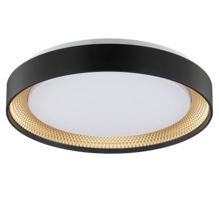 Brilliant - LED dimbare plafondlamp WALDO LED/24W/230V 3000-6500K Ø 38,5 cm zwart/goud + afstandsbediening