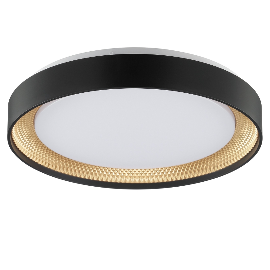 Brilliant - LED dimbare plafondlamp WALDO LED/24W/230V 3000-6500K Ø 38,5 cm zwart/goud + afstandsbediening