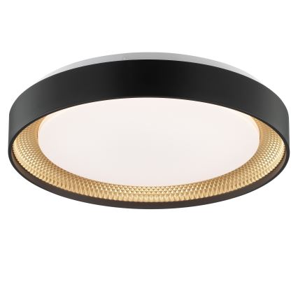 Brilliant - LED dimbare plafondlamp WALDO LED/24W/230V 3000-6500K Ø 38,5 cm zwart/goud + afstandsbediening