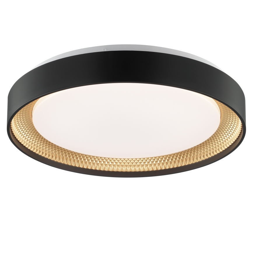 Brilliant - LED dimbare plafondlamp WALDO LED/24W/230V 3000-6500K Ø 38,5 cm zwart/goud + afstandsbediening