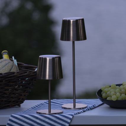 Brilliant - LED dimbare touch buitenlamp XAANA LED/4W/5V 3000/4000/6500K 2600 mAh IP44 koper