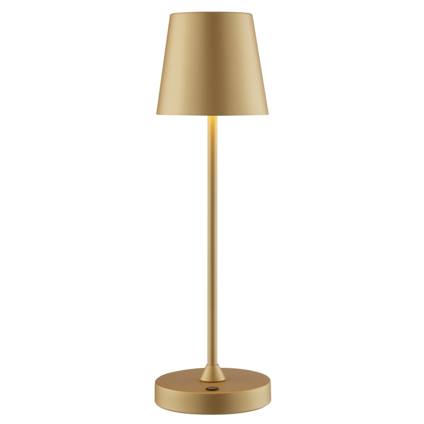 Brilliant - ELORA dimbare oplaadbare aanraakbediende buitentafellamp LED/2,5W/5V 2700K 2600 mAh IP44 goud