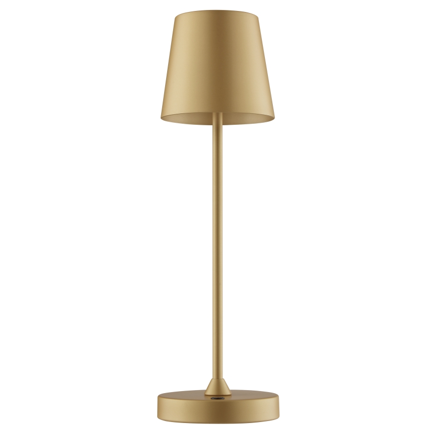 Brilliant - ELORA dimbare oplaadbare aanraakbediende buitentafellamp LED/2,5W/5V 2700K 2600 mAh IP44 goud
