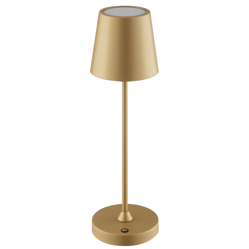Brilliant - ELORA dimbare oplaadbare aanraakbediende buitentafellamp LED/2,5W/5V 2700K 2600 mAh IP44 goud