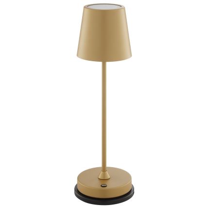 Brilliant - ELORA dimbare oplaadbare aanraakbediende buitentafellamp LED/2,5W/5V 2700K 2600 mAh IP44 goud
