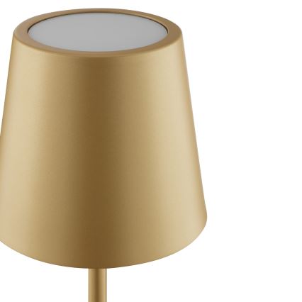 Brilliant - ELORA dimbare oplaadbare aanraakbediende buitentafellamp LED/2,5W/5V 2700K 2600 mAh IP44 goud