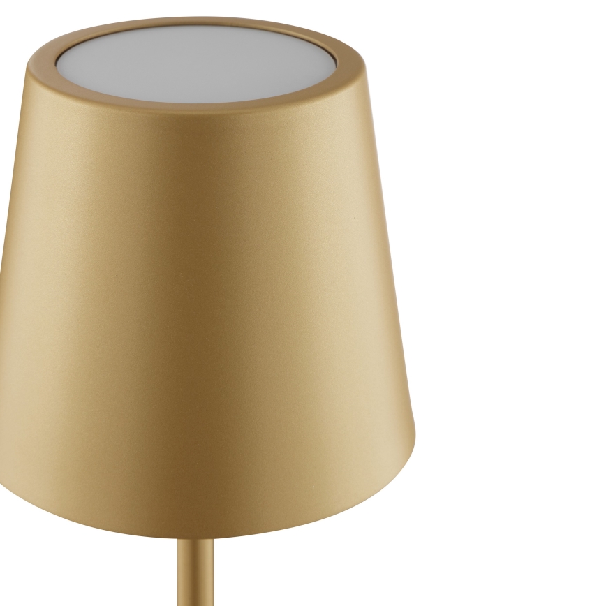 Brilliant - ELORA dimbare oplaadbare aanraakbediende buitentafellamp LED/2,5W/5V 2700K 2600 mAh IP44 goud
