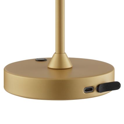 Brilliant - ELORA dimbare oplaadbare aanraakbediende buitentafellamp LED/2,5W/5V 2700K 2600 mAh IP44 goud