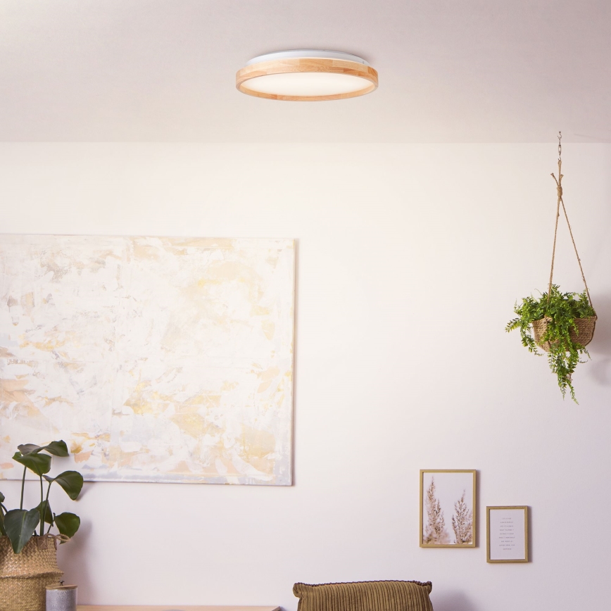 Brilliant - LED Plafondlamp ALSON LED/26W/230V 3000/4500K diameter 39,5 cm rubber vijg - FSC gecertificeerd