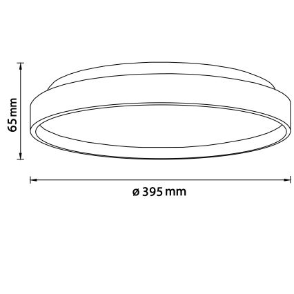 Brilliant - LED Plafondlamp ALSON LED/26W/230V 3000/4500K diameter 39,5 cm rubber vijg - FSC gecertificeerd