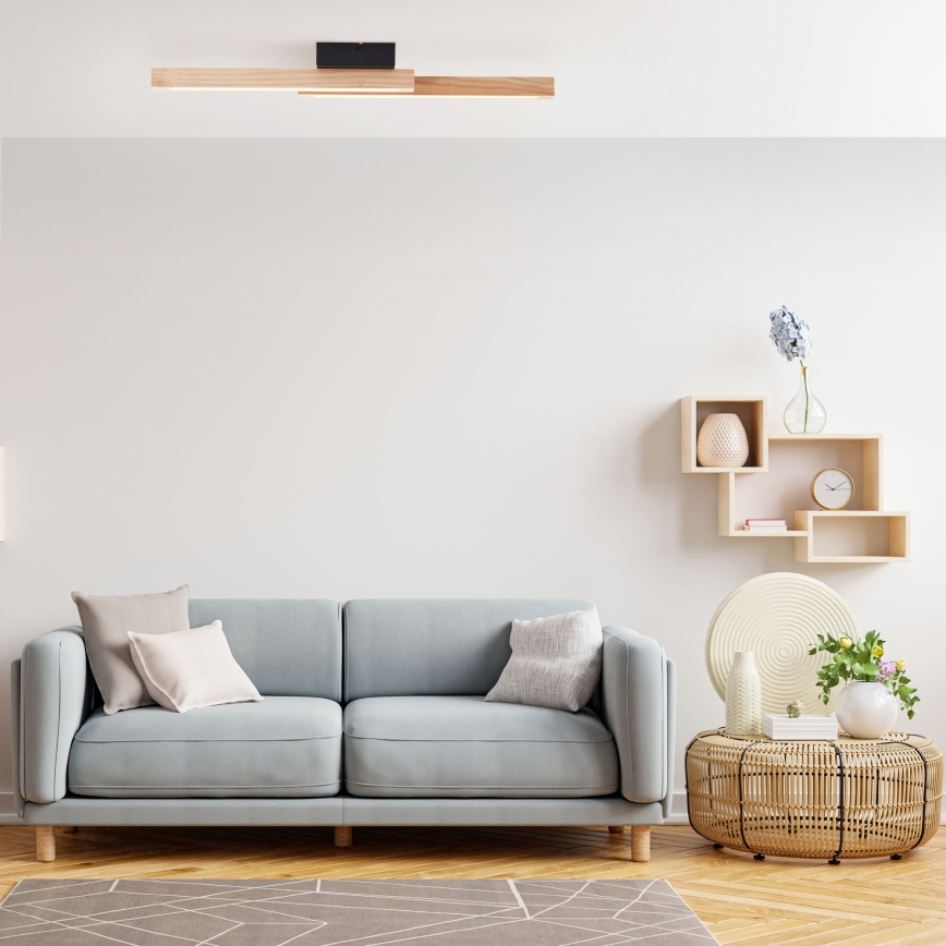 Brilliant - LED Plafondlamp ARION LED/14W/230V grenen - FSC gecertificeerd