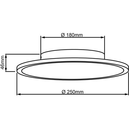 Brilliant - LED Plafondlamp BUFFI LED/13W/230V diameter 25 cm 2700K