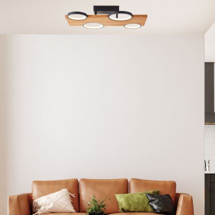 Brilliant - LED Plafondlamp CHEESY LED/28W/230V grenen - FSC gecertificeerd