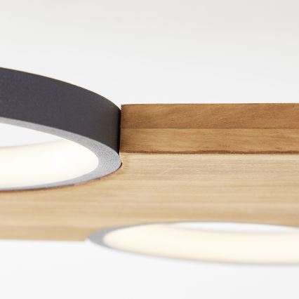Brilliant - LED Plafondlamp CHEESY LED/28W/230V grenen - FSC gecertificeerd