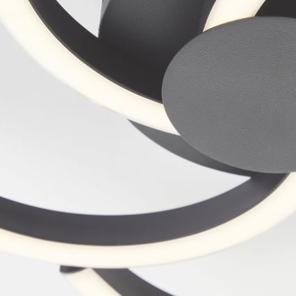 Brilliant - LED Plafondlamp FICO LED/22W/230V diameter 34 cm zwart