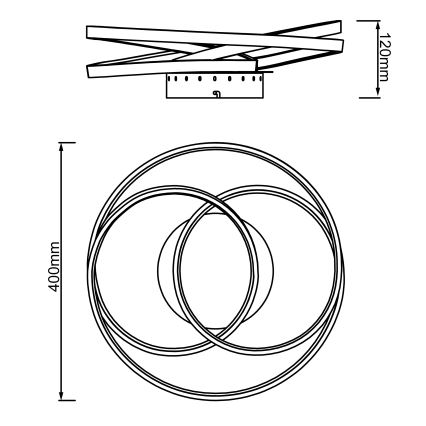 Brilliant - LED Plafondlamp LABYRINTH LED/40W/230V diameter 39,5 cm grijs