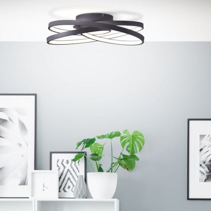 Brilliant - LED Plafondlamp LABYRINTH LED/40W/230V diameter 39,5 cm zwart