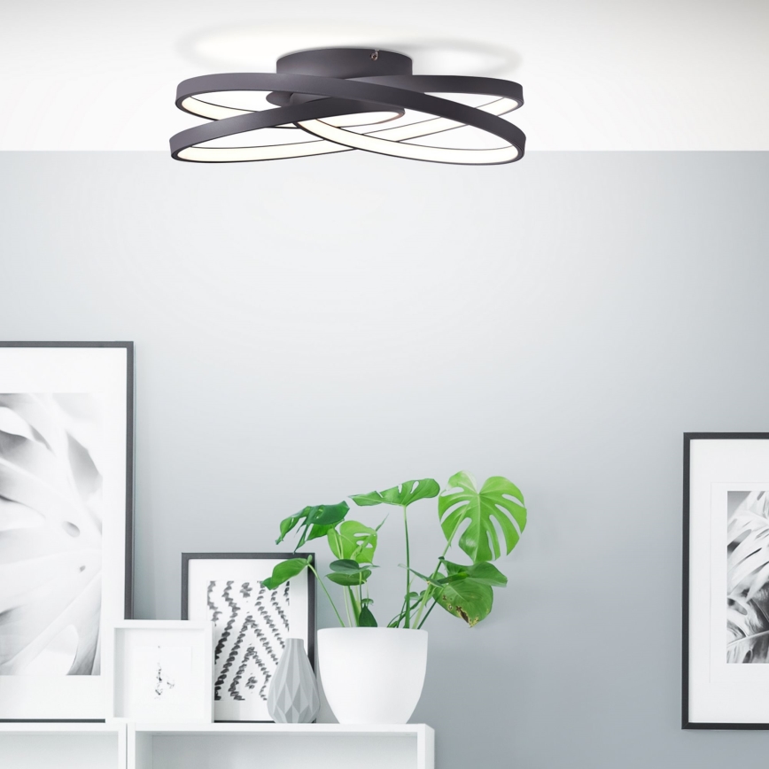 Brilliant - LED Plafondlamp LABYRINTH LED/40W/230V diameter 39,5 cm zwart